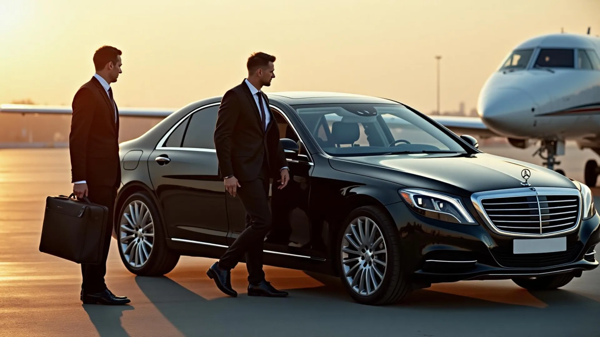 Airport transfer service Brisbane — professional chauffeur with luxury sedan